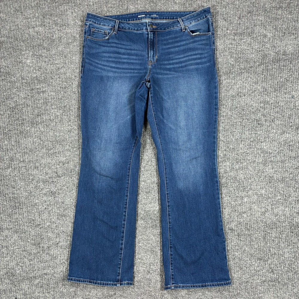 Old Navy Kicker Bootcut Jeans Womens Size 20 Blue Denim Stretch Mid Rise
